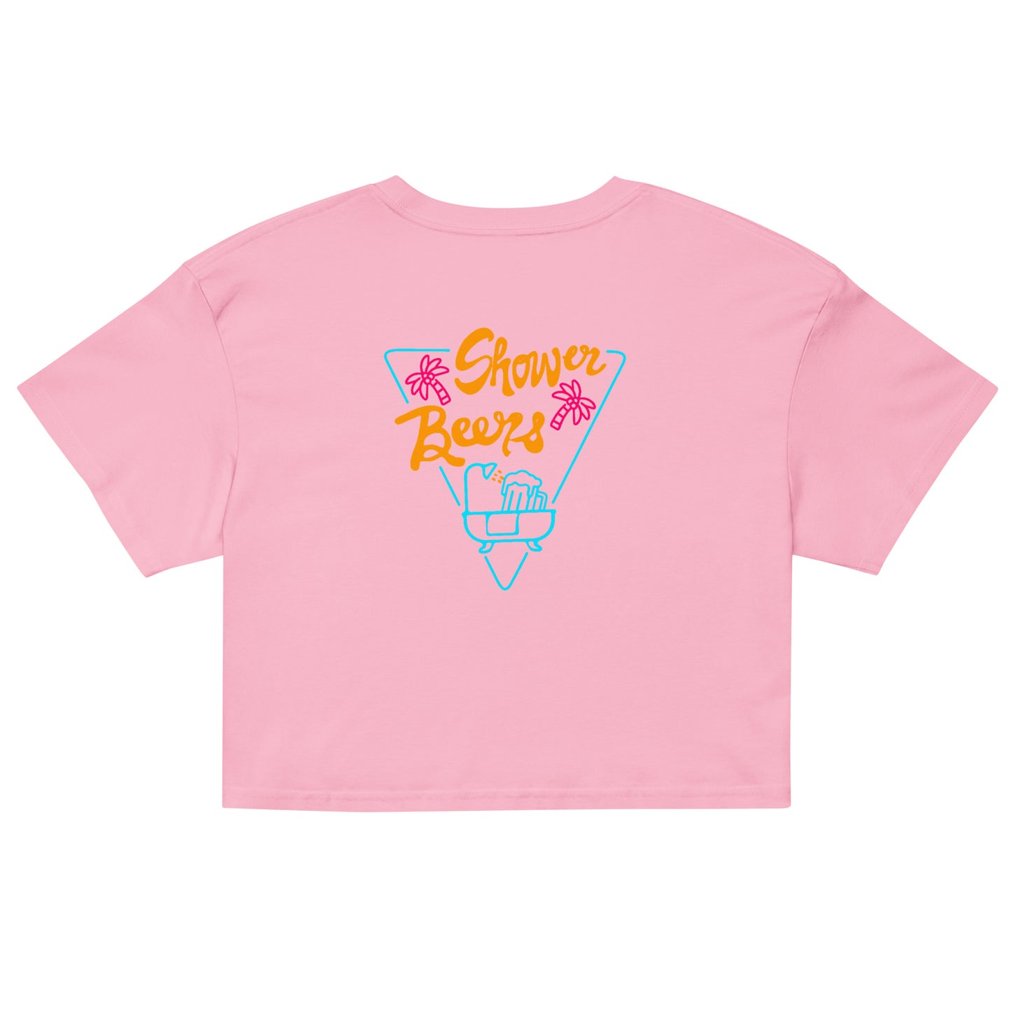 Groovy Beers Handwritten Neon Crop Top