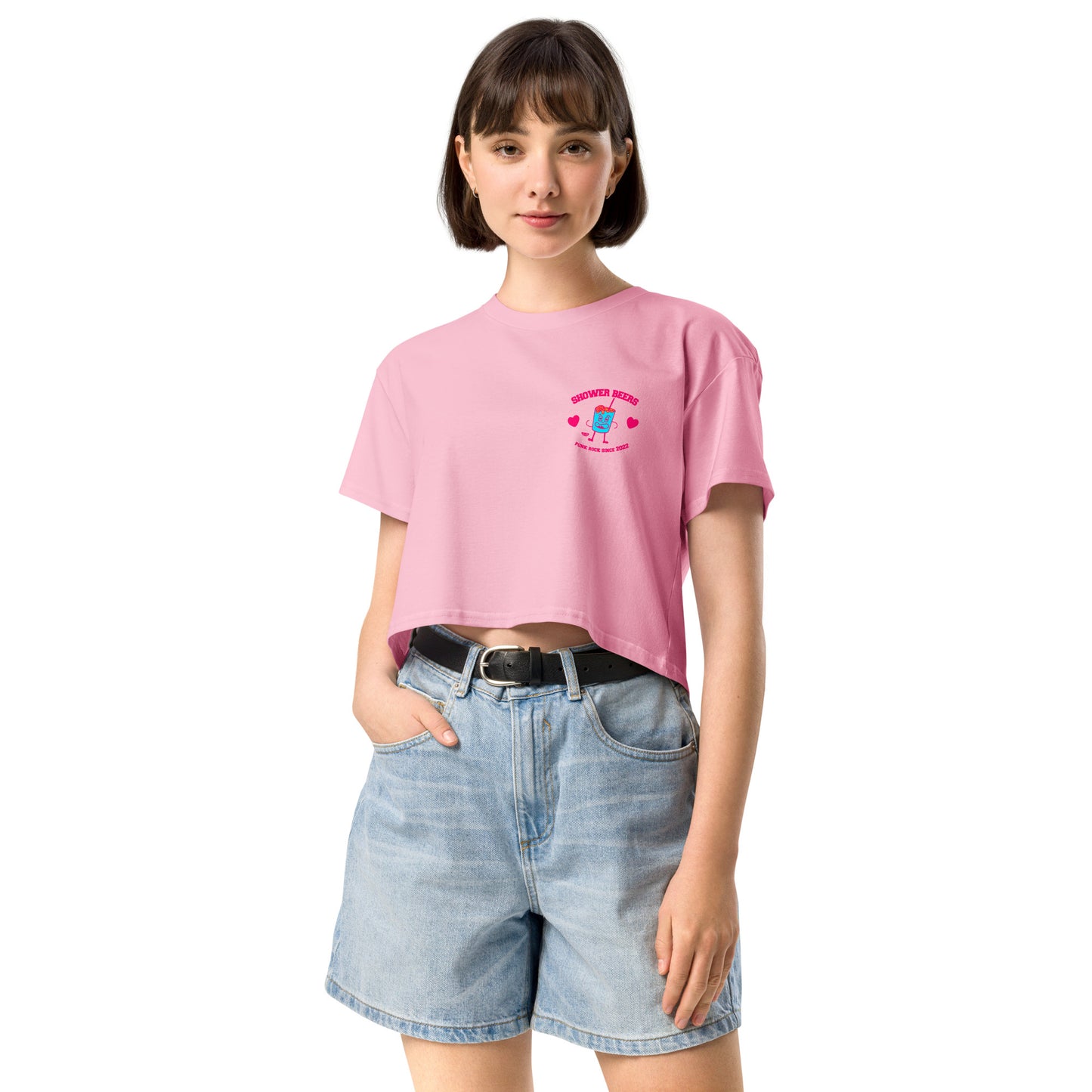 Groovy Beers Handwritten Neon Crop Top